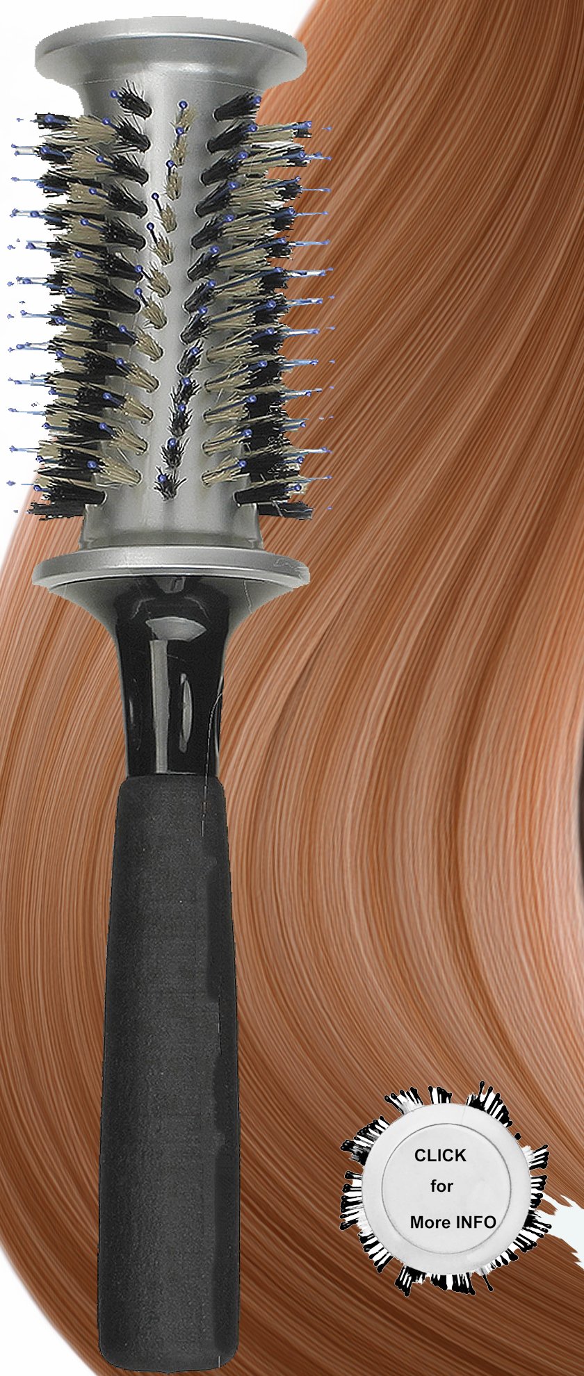 HOTHEADS® med size Speed Brush  shown Faster Styling Brush.